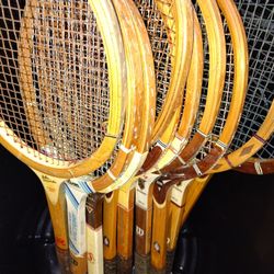 20 Qty 1920s To1960s Tennis Racquet Collection Wood Near Mint