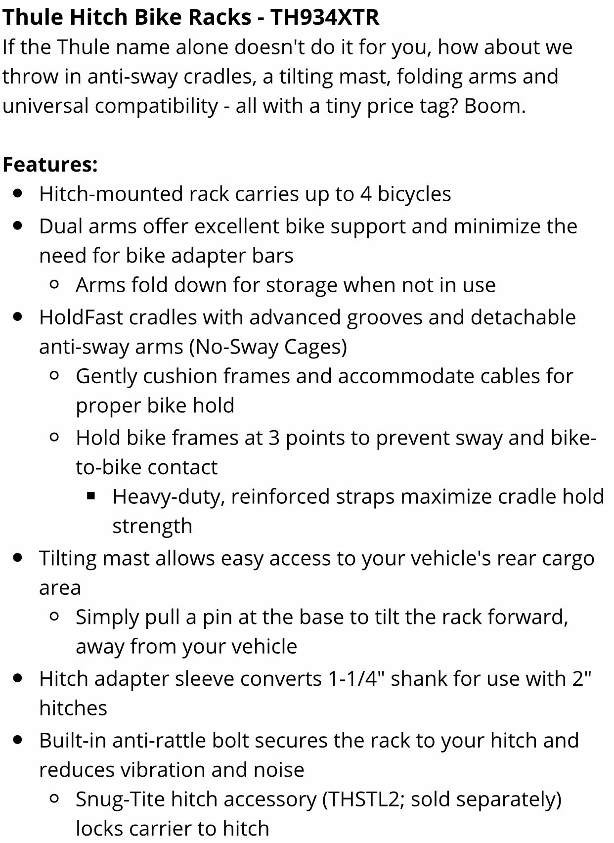 Thule th934xtr online