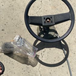 Boat, Steering Helm, And Cable