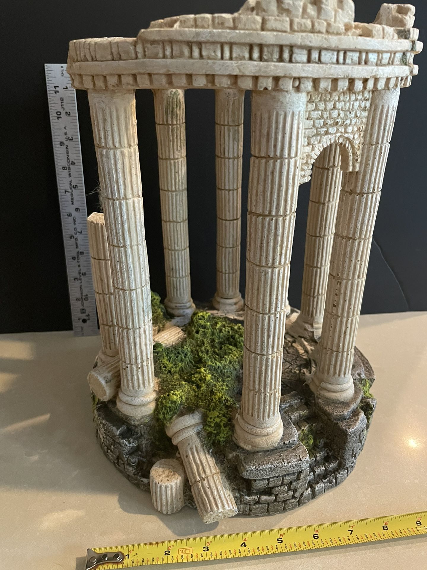 Top Fin Roman Sanctuary Bubbler Aquarium Ornament