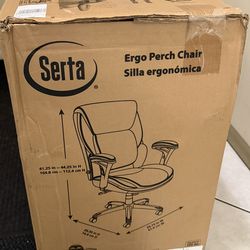 New Serta Executive Chair with Adjustable Lumbar Support and Comfort Coils
