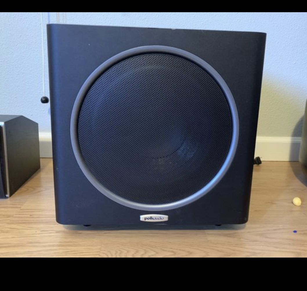 Polk Audio PSW111 subwoofer -8” Black with CS1 Center Channel