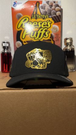 Black & Gold Rooster Deck Cards Hat