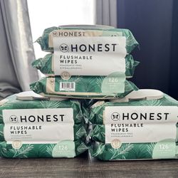 The Honest Company Flushable Wipes - Tropical Leaves - 126ct