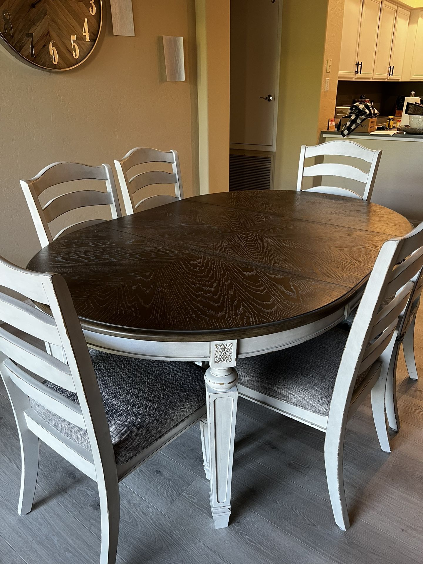 Ashley Oval Dining Table with 6 Chairs Set