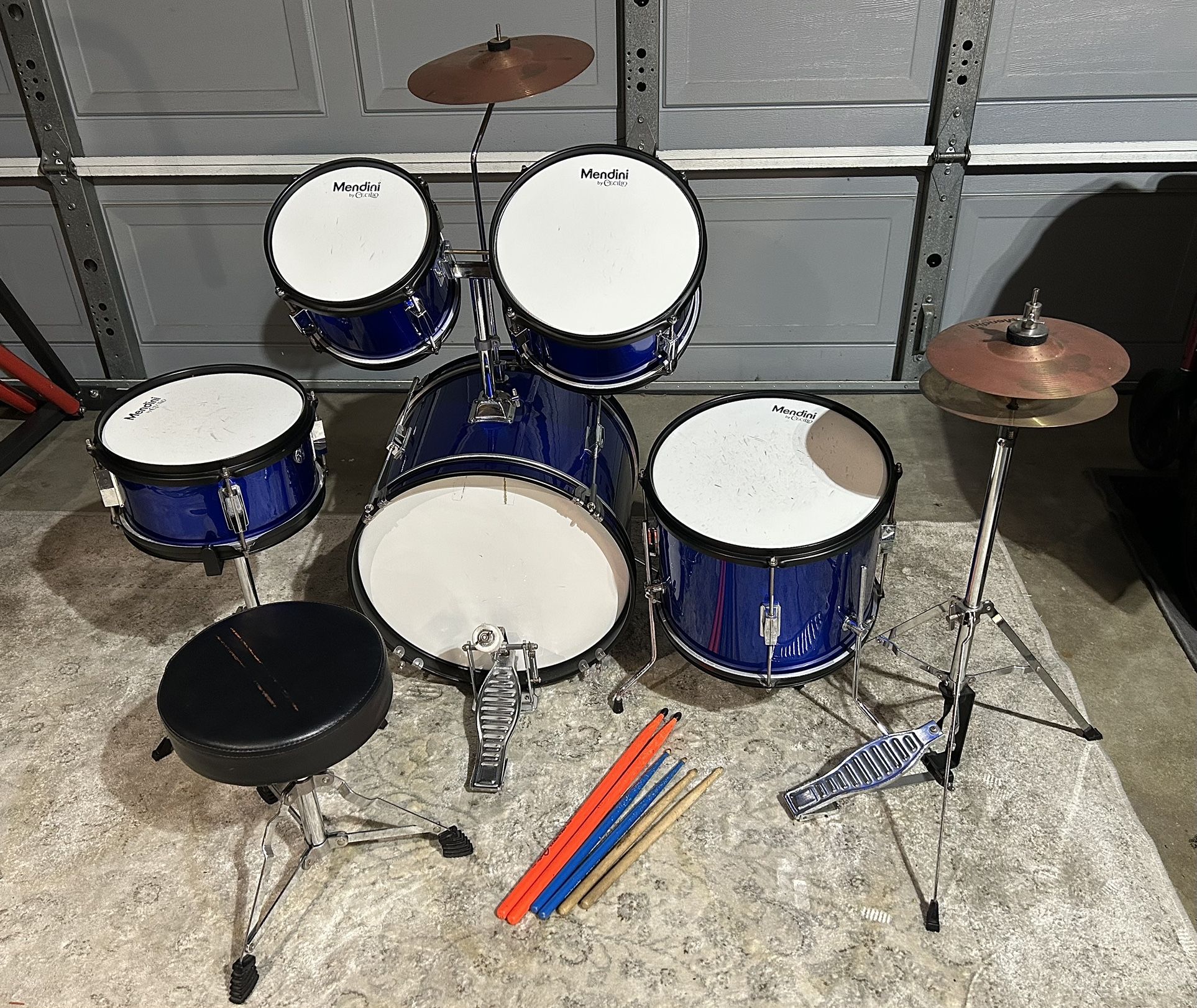 Kids Drum Set (Metallic Blue)
