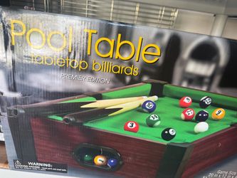 Tabletop Pool Table Billiards Premier Edition