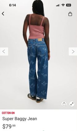 New women’s cotton on Super Baggy Jean size 12