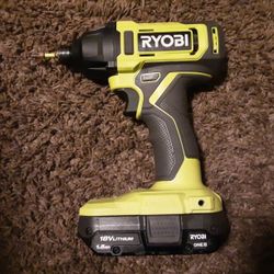 Ryobi 1/4in Impact Driver PCL235 + 1.5Ah 18V Lithium Battery Perfect Condition