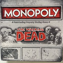 Monopoly The Walking Dead Survival Edition 2013, Board Game, Used 