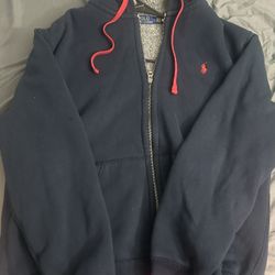 WARM POLO HOODIE SIZE LARGE ASKING 80