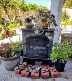 Garden Decor mock pot belly stove