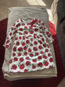 NWT Crown & Ivy Floral Red and White Kids Dress