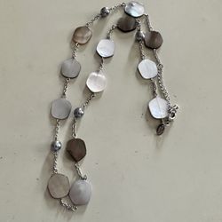 Lia Sofia Flat Pearls Assorted Colors Necklace