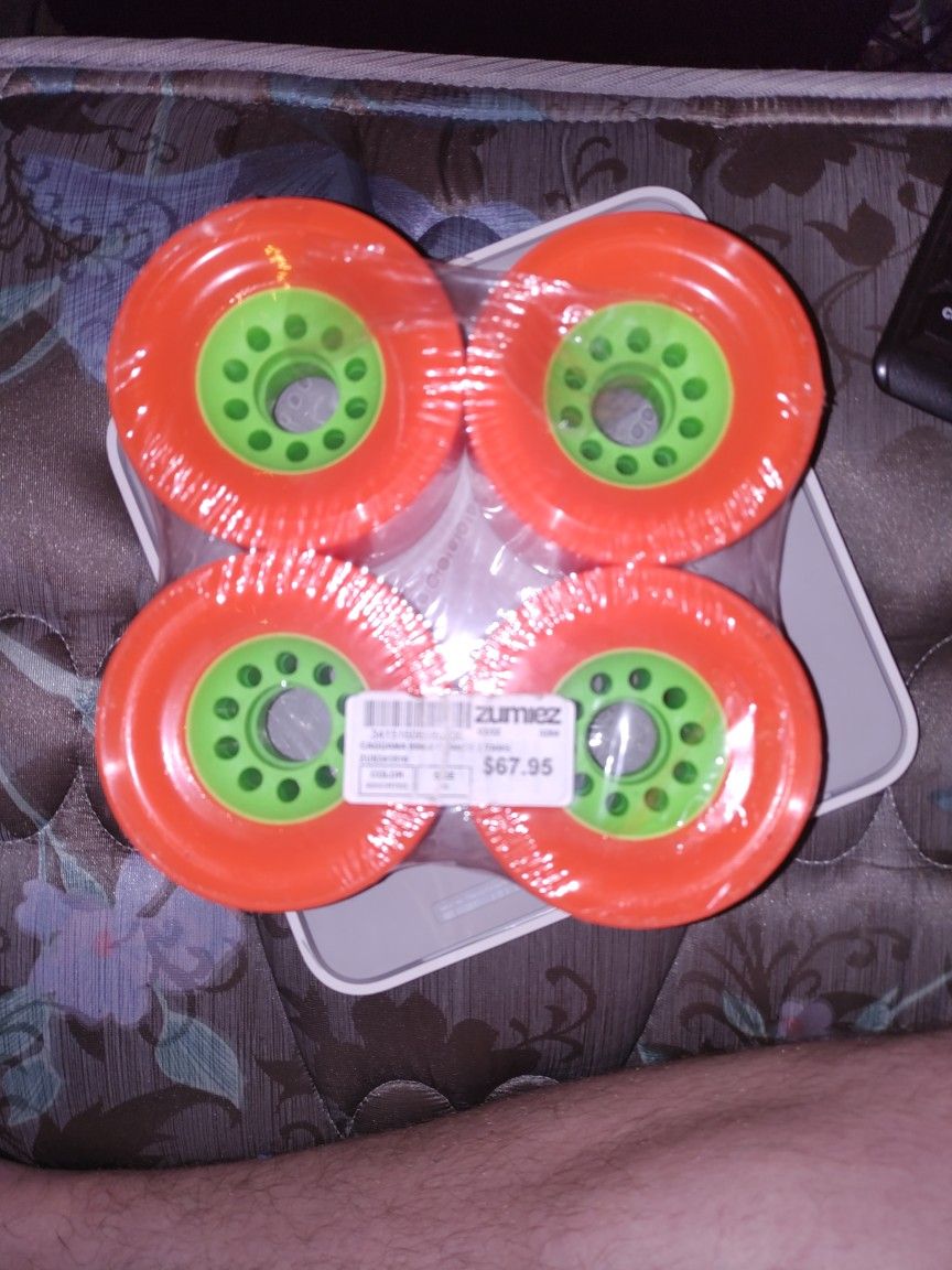 Caugauma 85mm Orange Otang Long Board Wheels