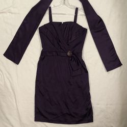 Cinderella Divine Purple Formal Bridesmaid Cocktail Dress 