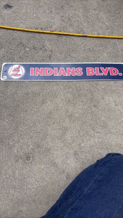 Cleveland Indians street sign plastic