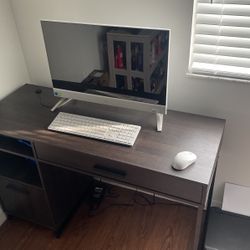 Dell Computer And Personal Desk