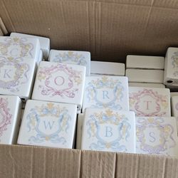 Ceramic Monogram $1 Each