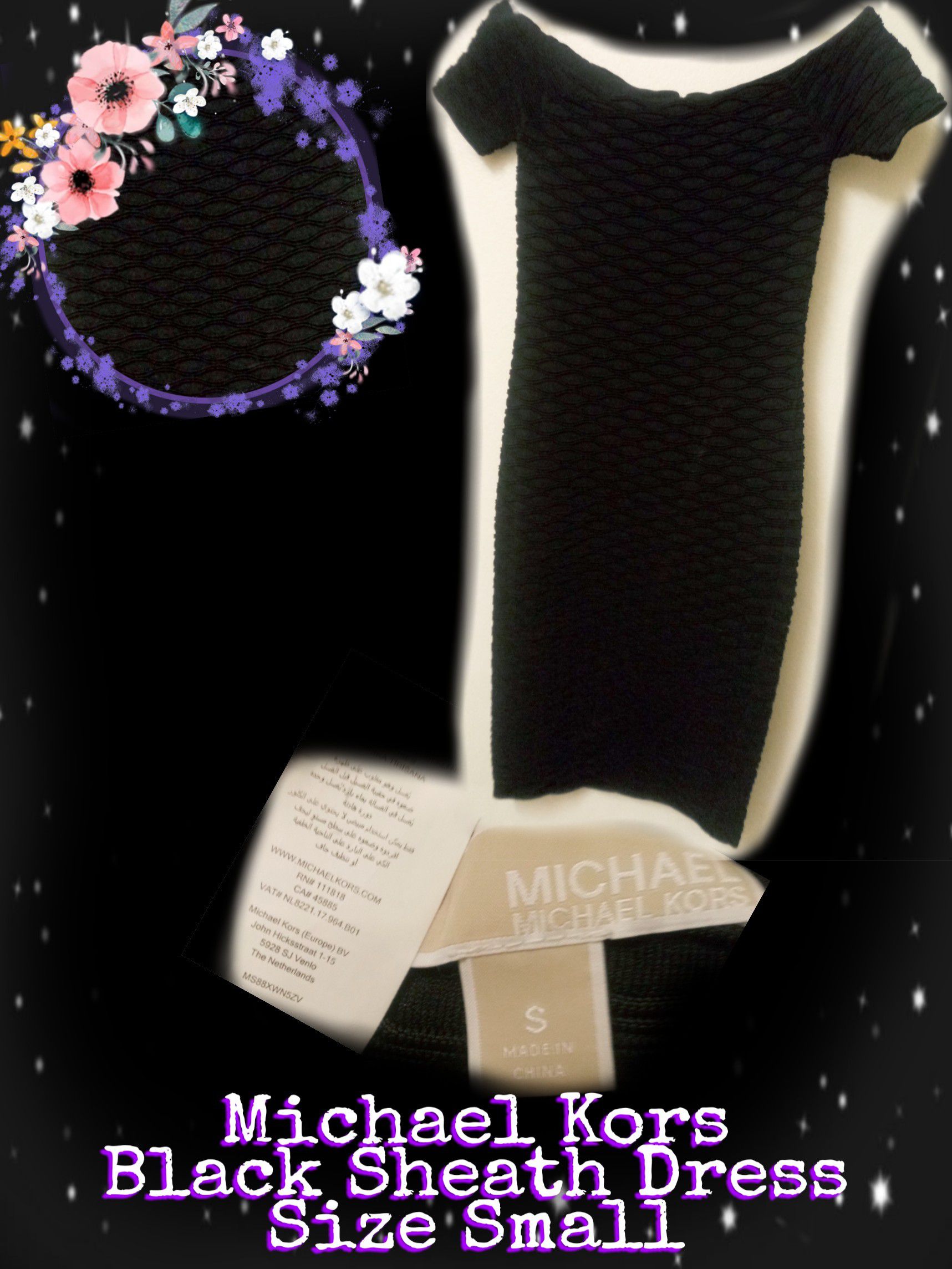 Michael Kors Black Sheath Dress size Small