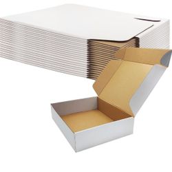 16 White Cardboard Boxes 13x10x3 