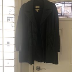 Womens Double Breasted Leather Jacket