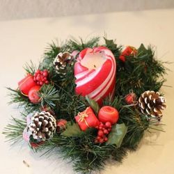 Holiday / Christmas Candle Centerpiece Decor