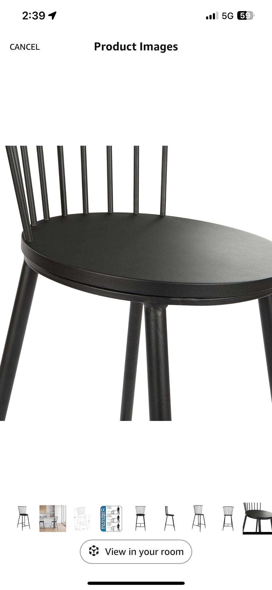 2 Metal Bar Stools
