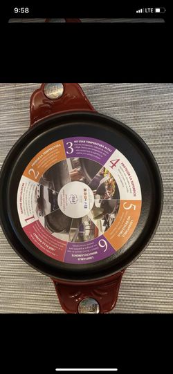 Comal Rojo de 10” princess house nueva en  Su caja