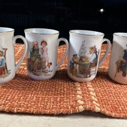 Norman Rockwell Collectible Cups 