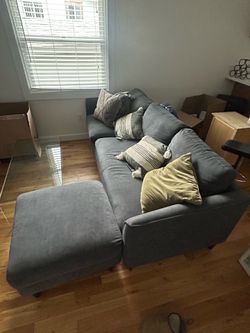 Couch with ottoman for sale