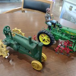 $80 Both Diecast Tractors By John Deere 