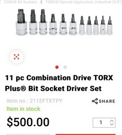 Snap-on Torx Plus New in Magnetic Box Sealed