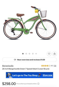 Margaritaville bike green and brown