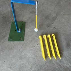 Golf Swing & Training Equipment (Good condition ).  You could put it on the ground and actually hit the ball. 