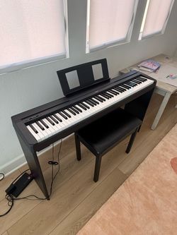 Yamaha P-45 88-Key Weighted Digital Piano – Like New – Complete Set