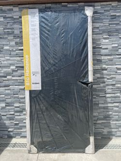 Grisham Radiance 36 in. x 80 in. Universal/Reversible Black Gloss Perforated Steel Screen Security Door