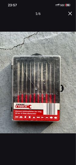 10pcs Mini Diamond Needle File Set 120 Grits Small Metal Files for Glass Wood
