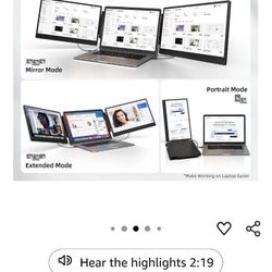 14 Inch Triple Screen Laptop Extension 150$ O.B.O