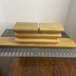 Five Piece Wooden Shelf Set