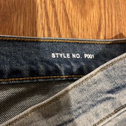 Gray denim purple jeans p001 size 36