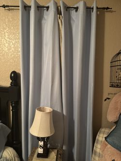 Light Blue 4 Blackout Curtains