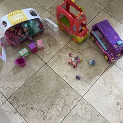 3 Shopkins Vans & Accessories