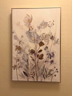 Framed Floral Canvas Wall Art