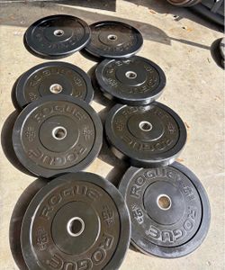 Bumper plate set from rogue