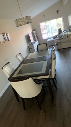 Dining Table Set with 6 Chairs