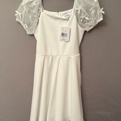 Kids White Dress SZ 10,12,14