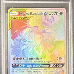 Pokemon Solgaleo & Lunala GX Secret Rare Cosmic Eclipse PSA 10