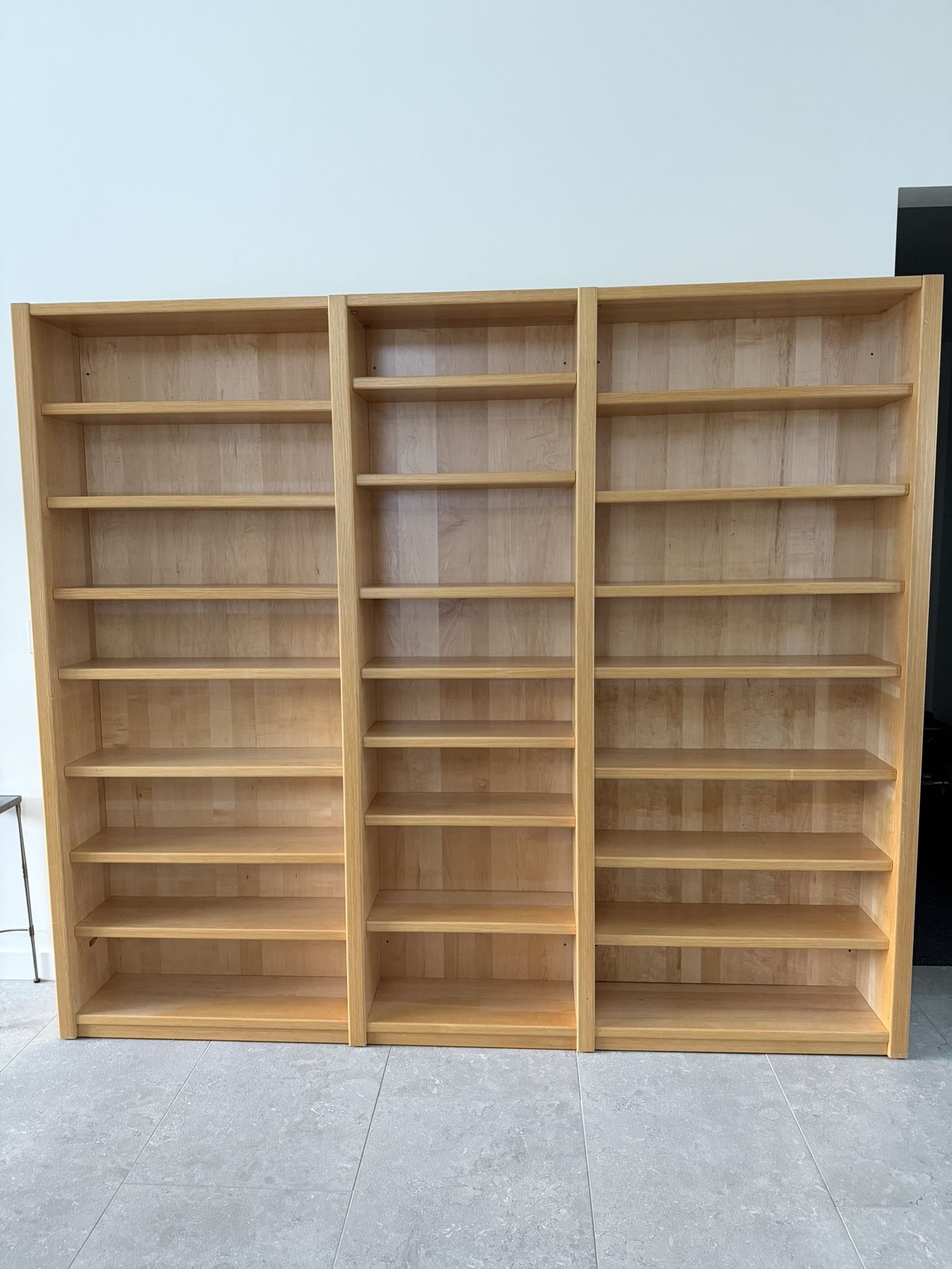 Scandinavian Maple Book Shelves