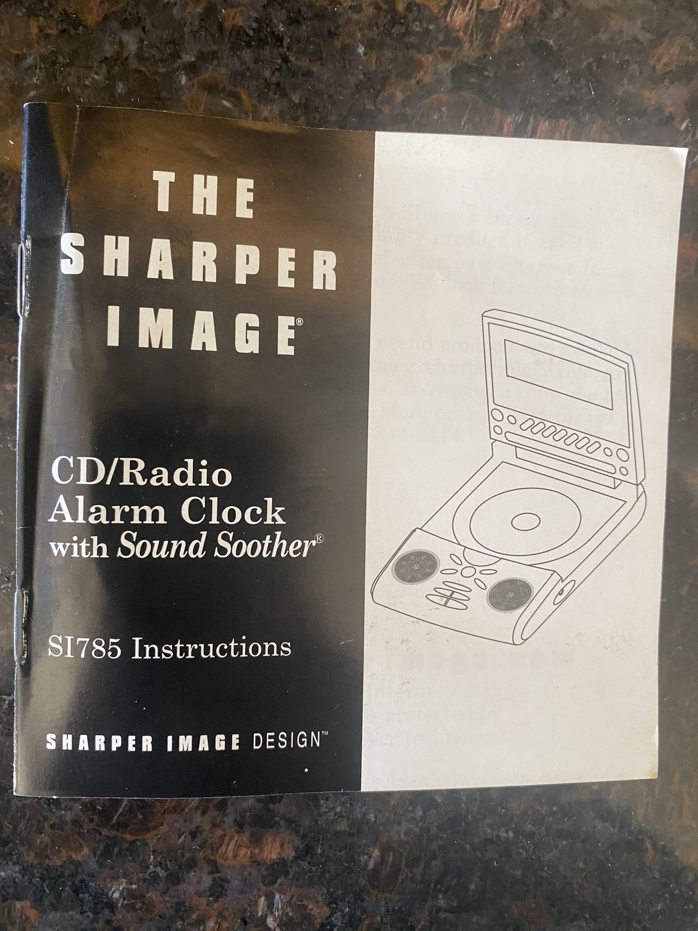 Sharper Image CD Radio Alarm Clock with Sound Soother